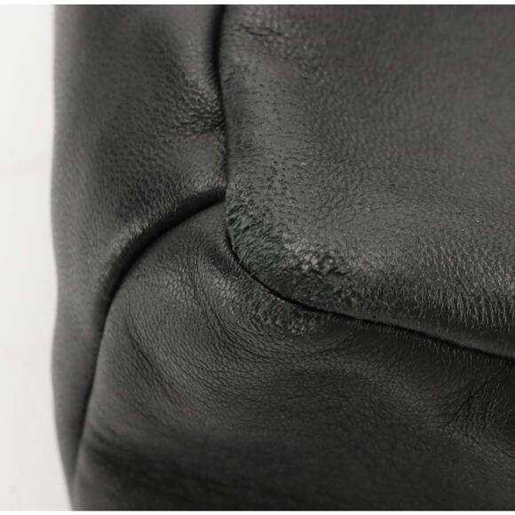 Salvatore Ferragamo Black Lambskin 2-Way Bag Gancini Logo Satchel - Picture 9 of 10